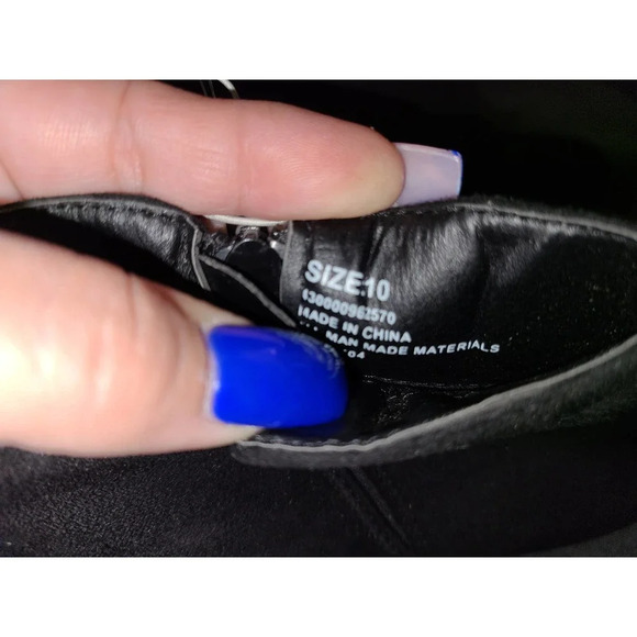 Bobbie Brooks Women's Black Side Zipper Ankle Bootie Boots Size 10 (DD) - Picture 3 of 5